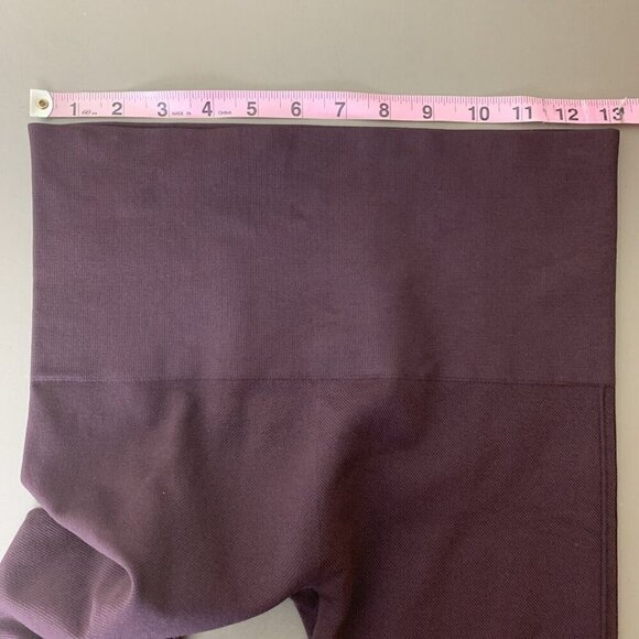 Spanx Womens Leggings Size Large Plum Stretch Shaping Knit Pants Pull On - Picture 10 of 13